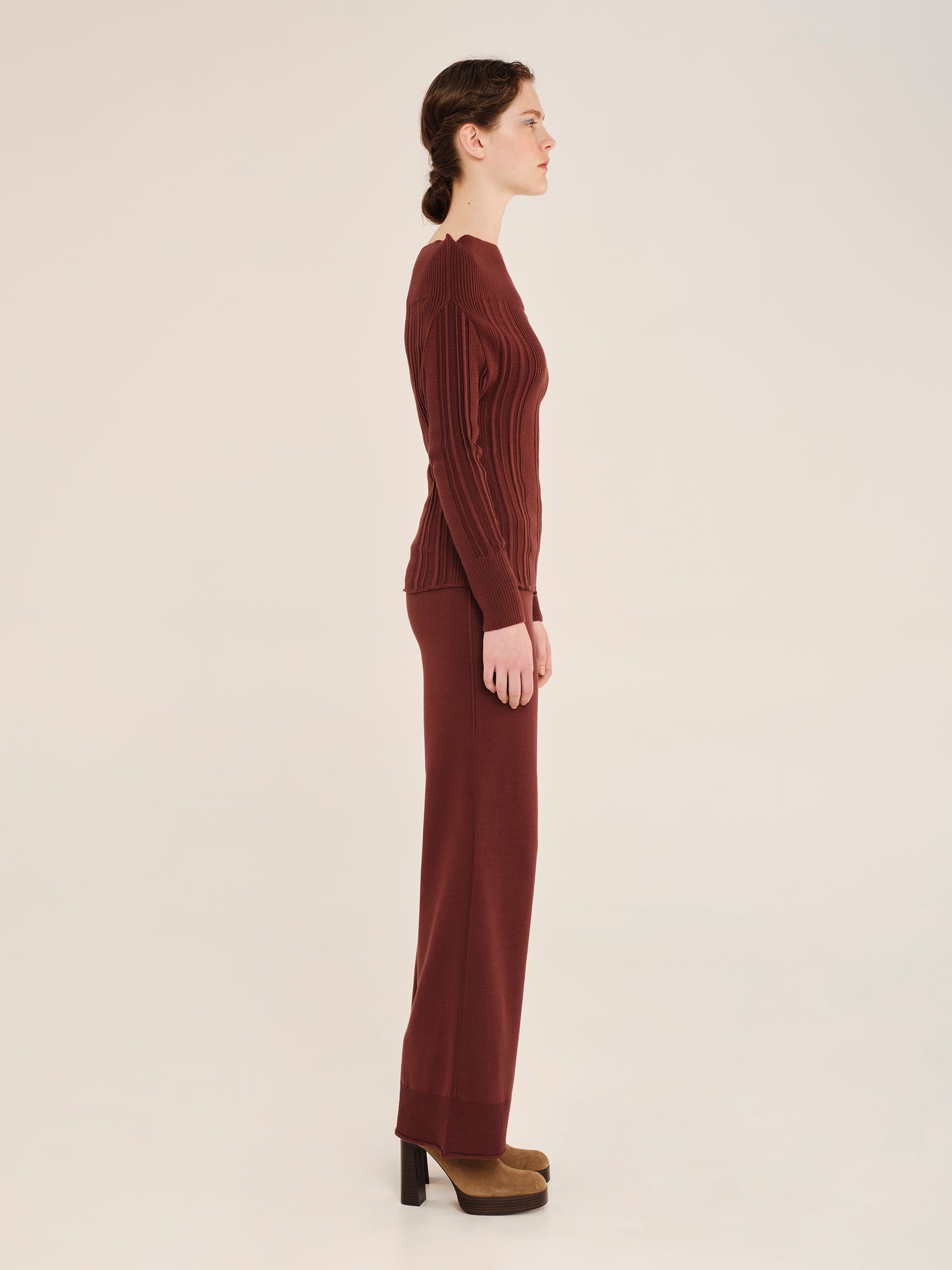 Winter Archetypes Knit Blouse With High Neck