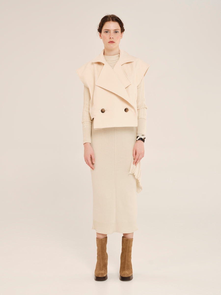 Colorful Warmth Sleeveless Short Coat