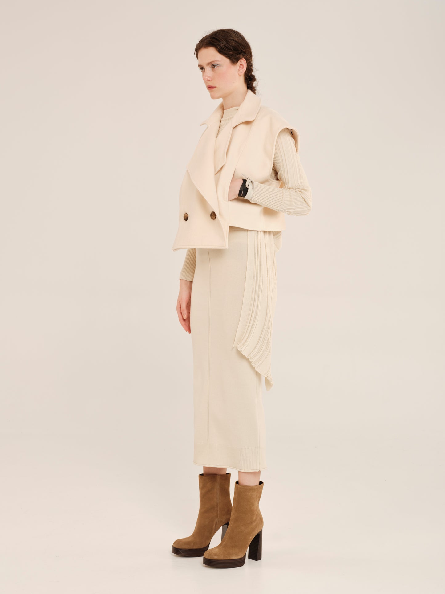 Colorful Warmth Sleeveless Short Coat