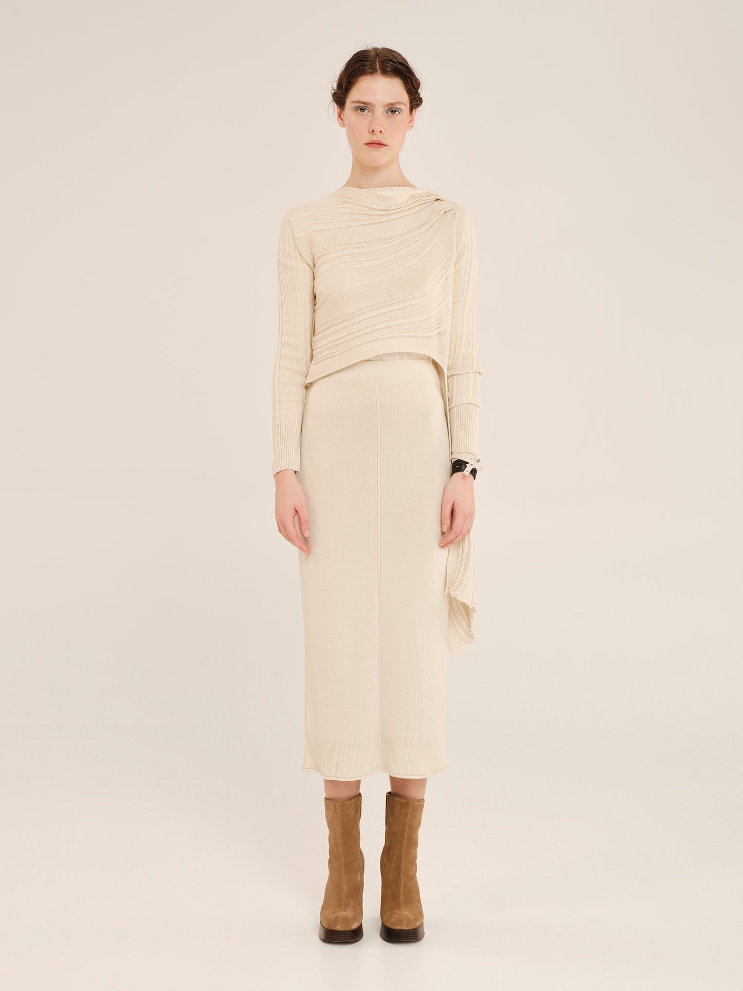 Winter Archetypes Knit Blouse With Side Panel
