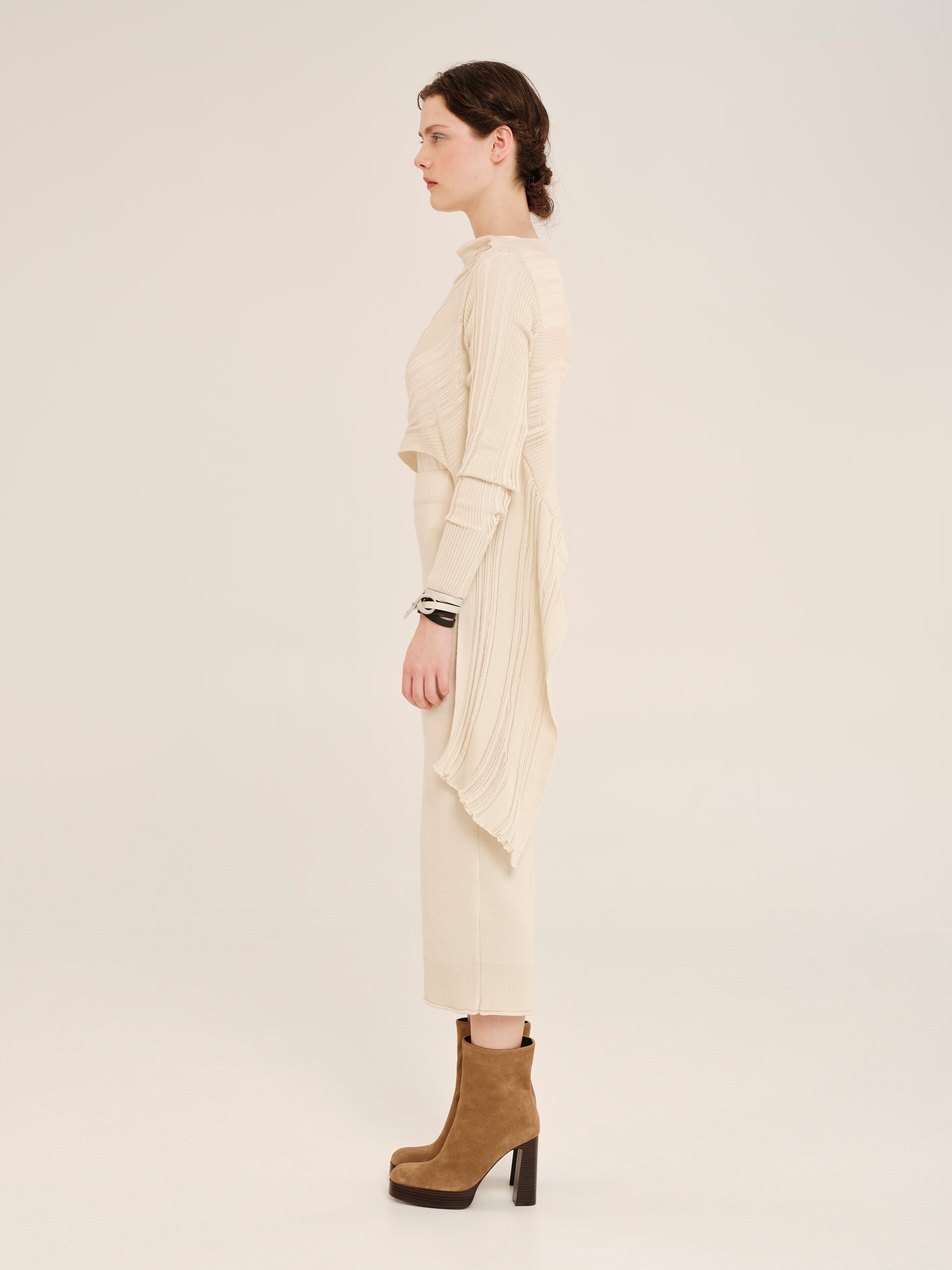 Winter Archetypes Knit Blouse With Side Panel
