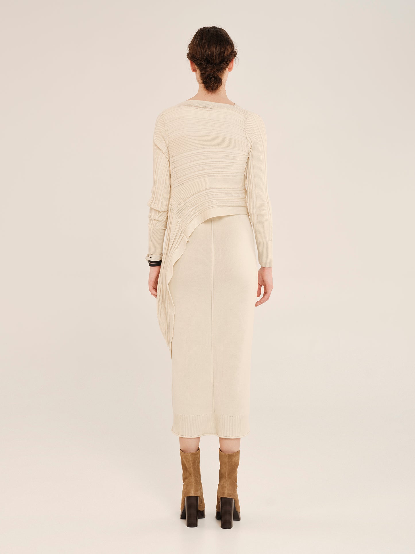 Winter Archetypes Knit Blouse With Side Panel