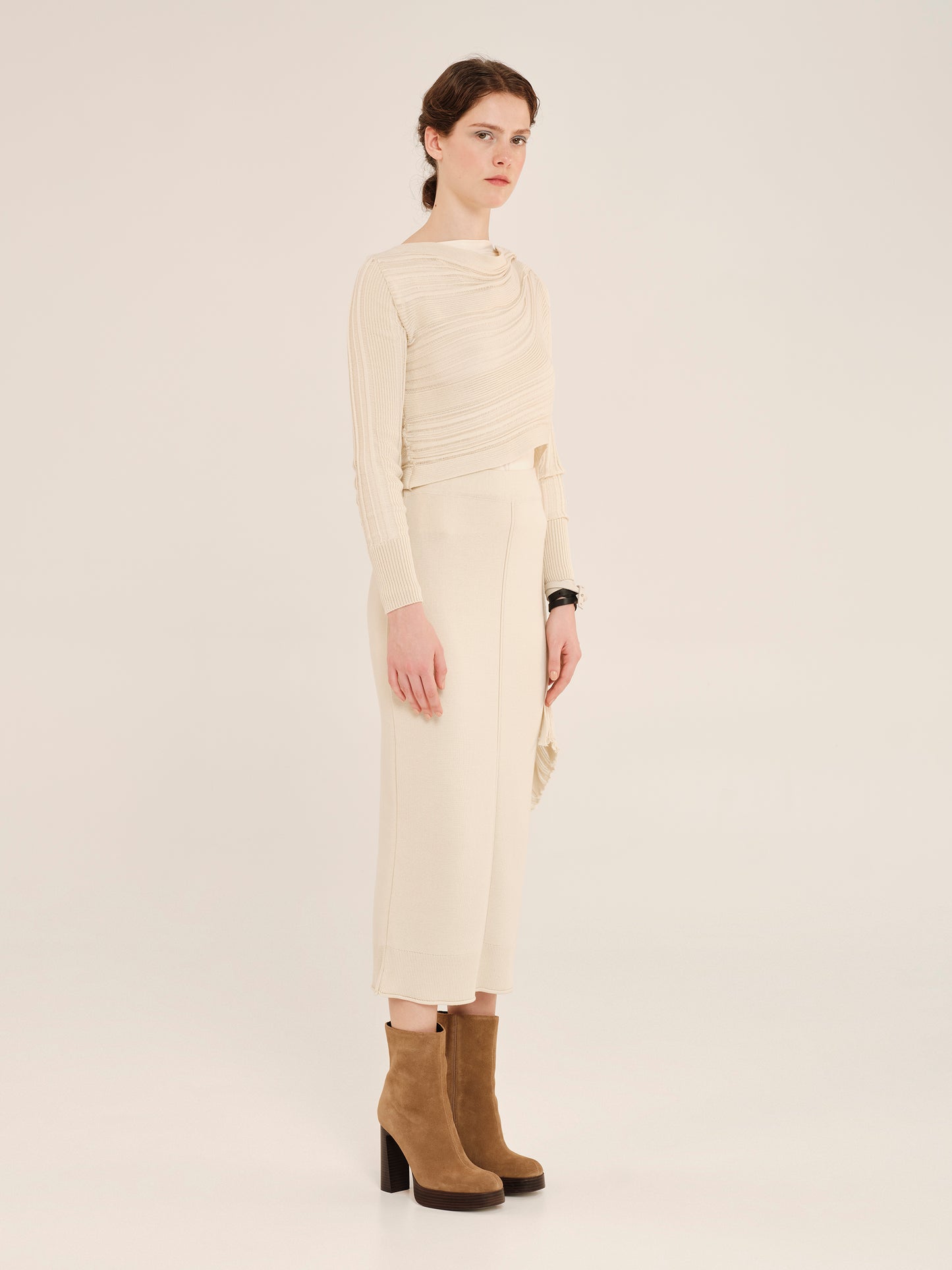 Winter Archetypes Knit Blouse With Side Panel