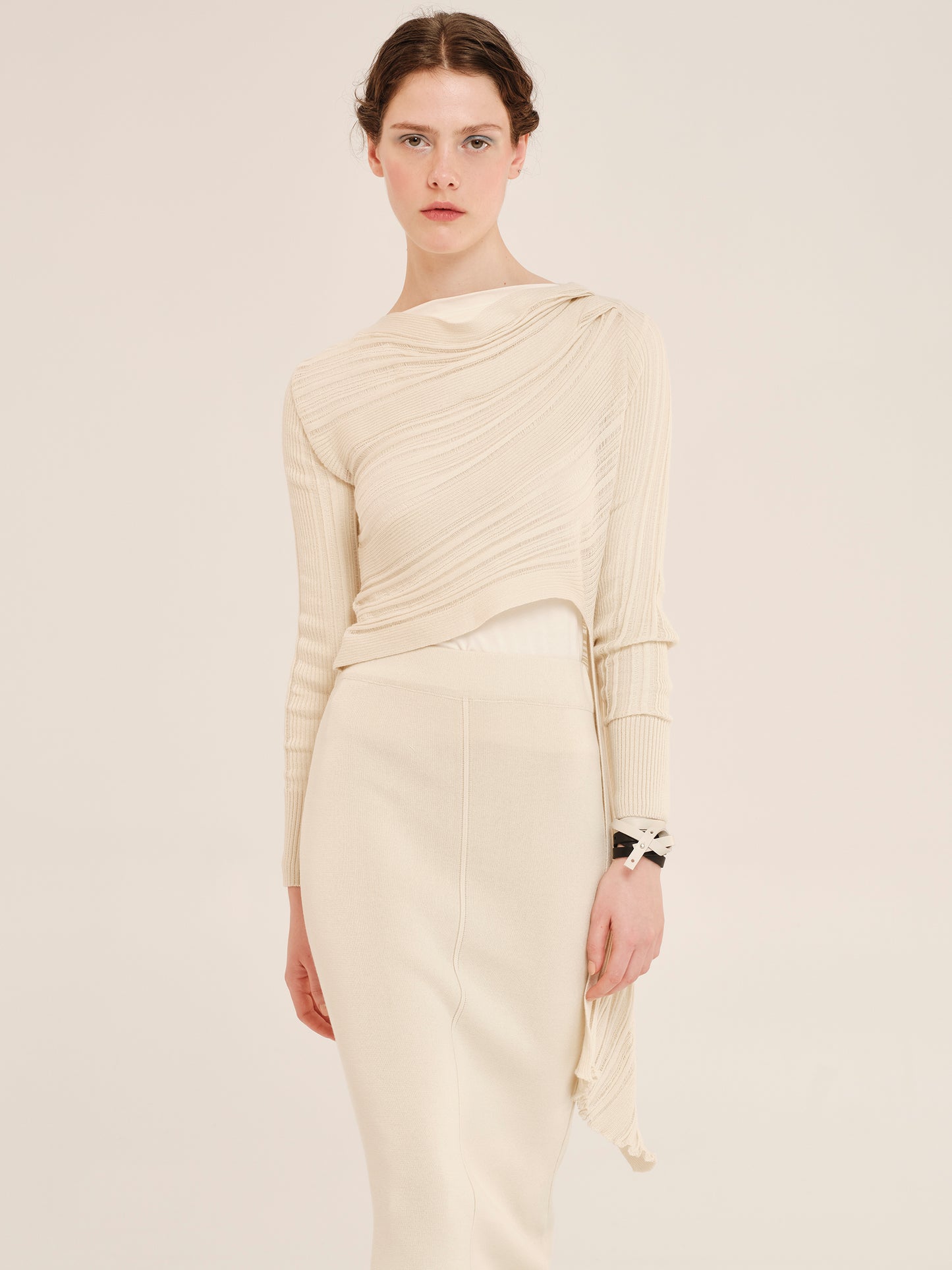 Winter Archetypes Knit Blouse With Side Panel