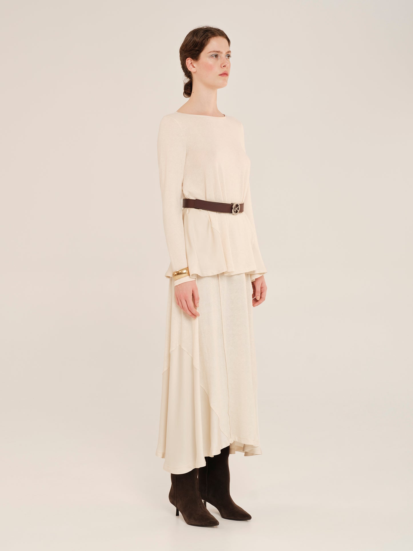Just A Position Blouse With Satin Details