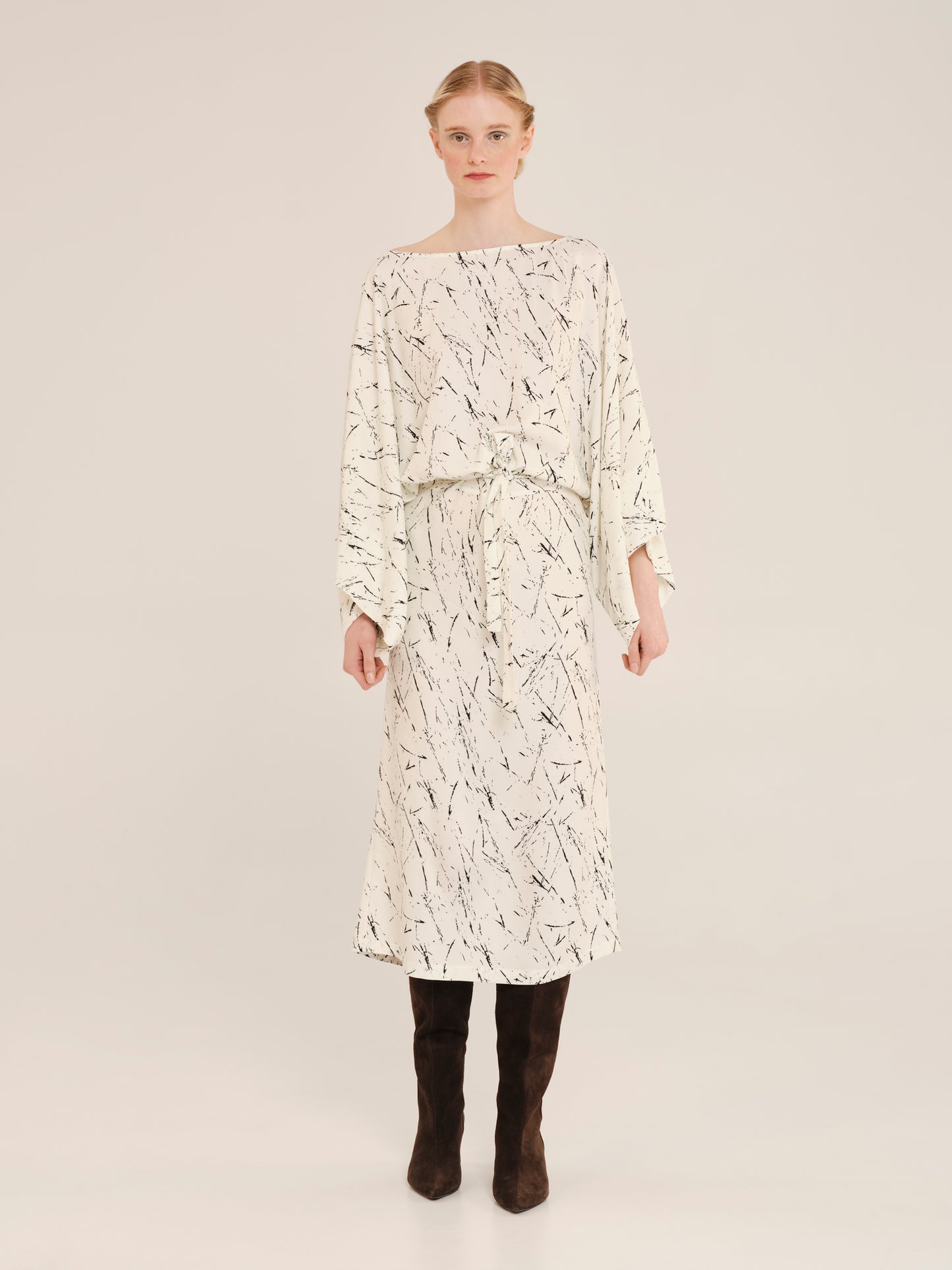 Expressivity Long Dress With Waist Tie