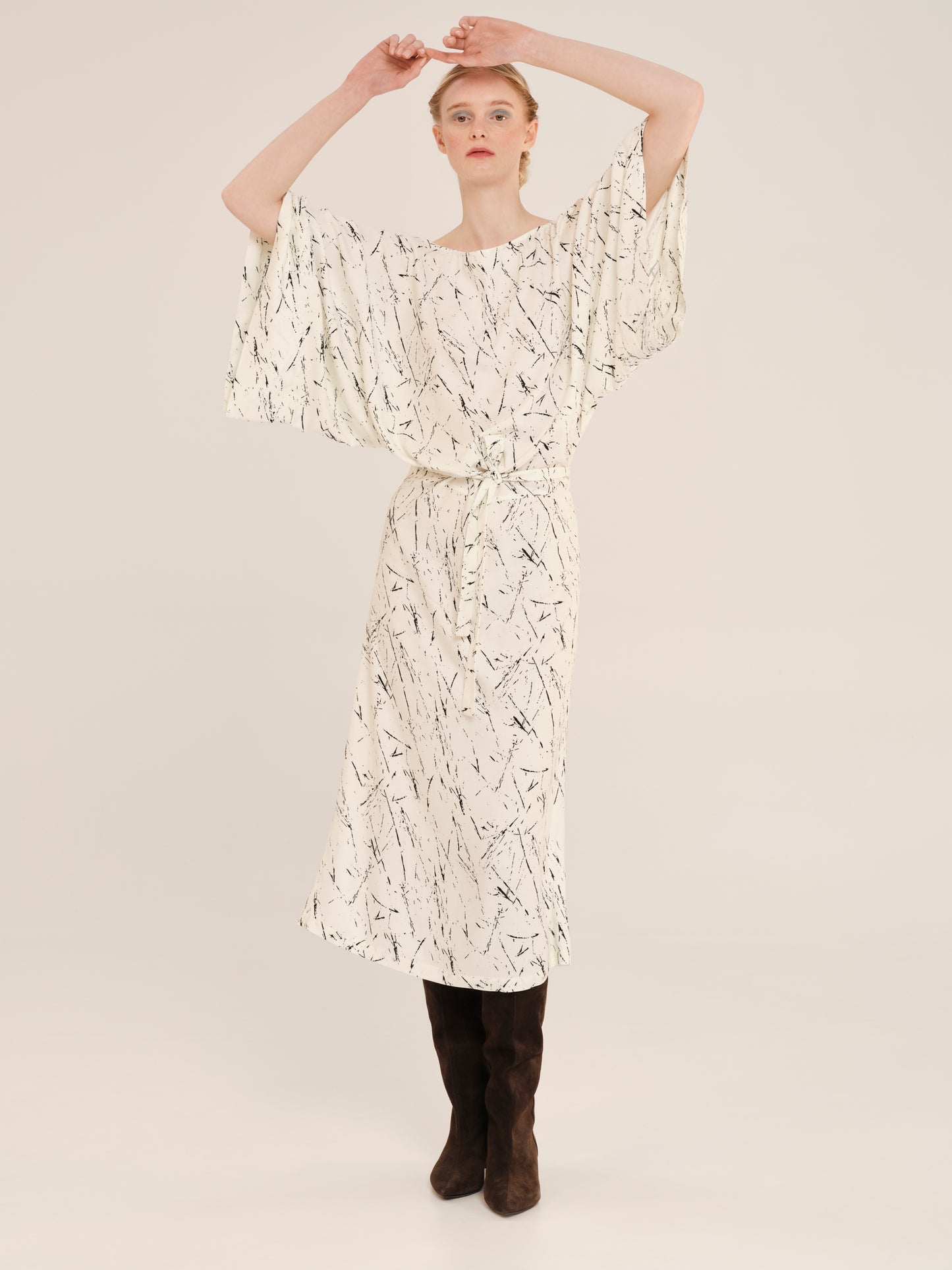 Expressivity Long Dress With Waist Tie
