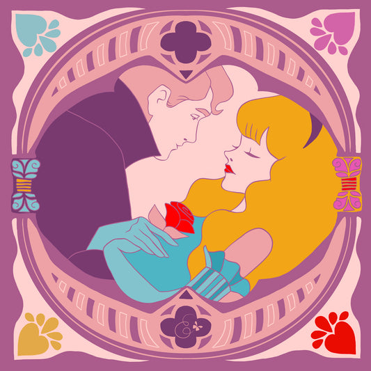 Sleeping Beauty silk scarf