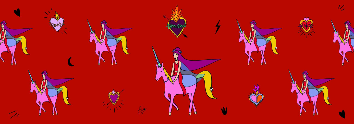 Unicorn Ride silk shawl