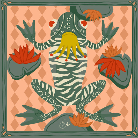 Prince Frog silk scarf