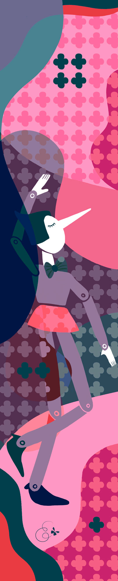 Pinochio silk foulard