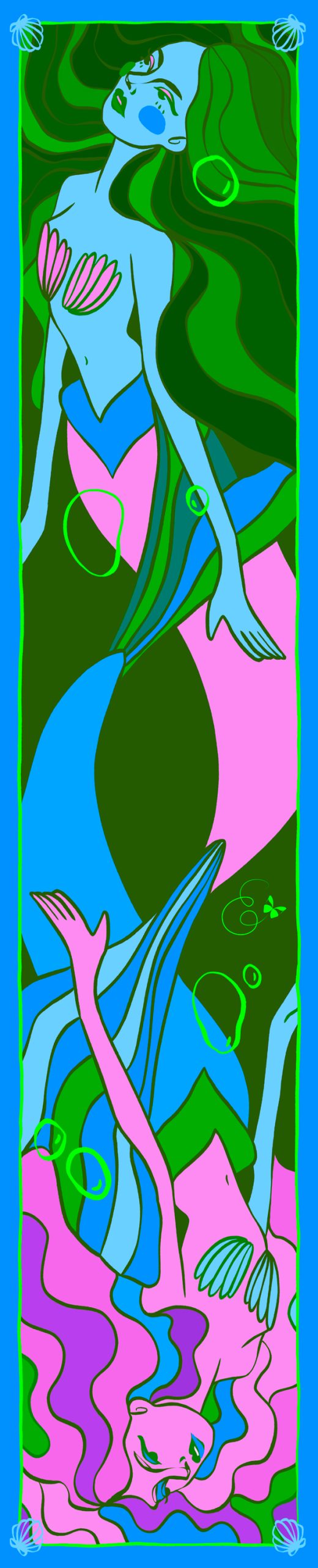 Little Mermaid silk foulard