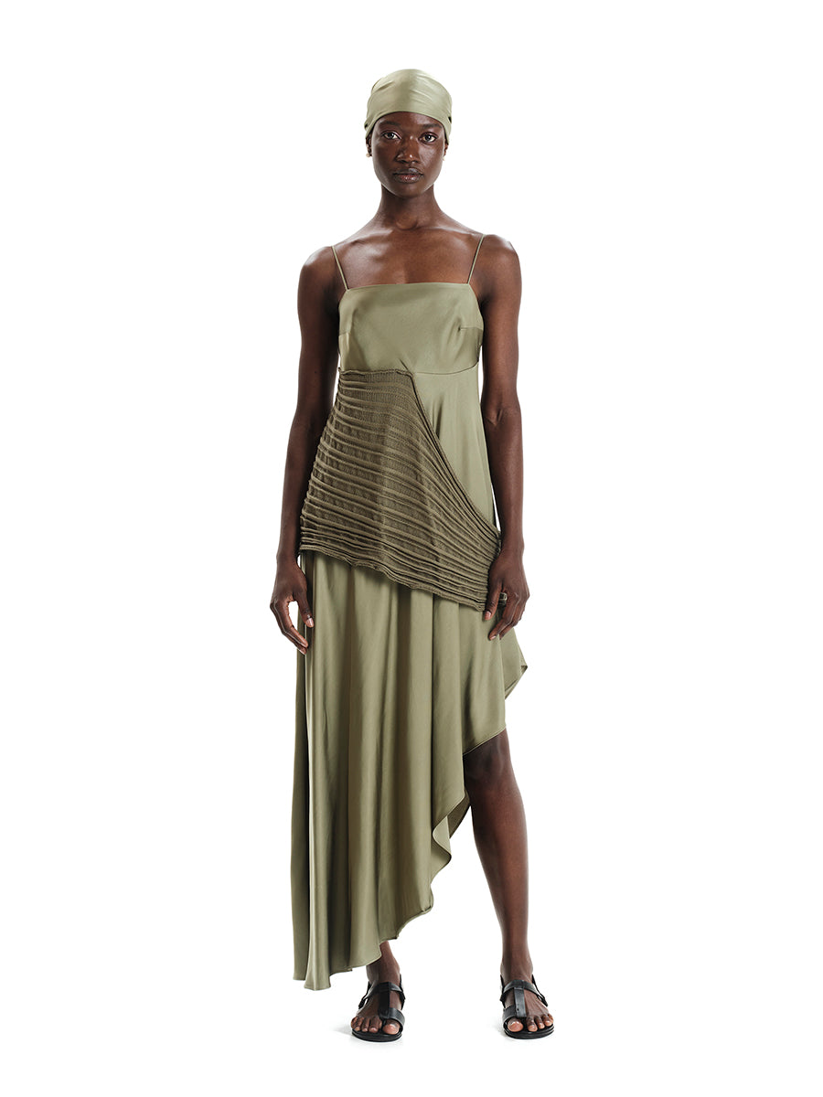 asymmetric knit dress Asymmetrical Button Mini Dress: Natural Luxe Knit