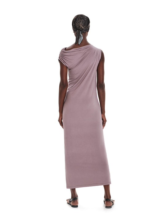 Flexible Mind Maxi Asymmetrical Shoulder Dress