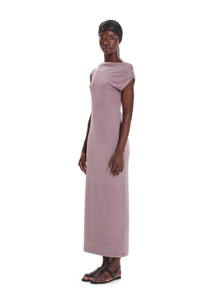 Flexible Mind Maxi Asymmetrical Shoulder Dress