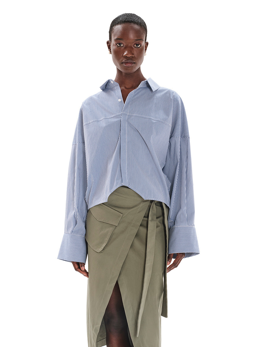 Structured Comfort Midi Skirt