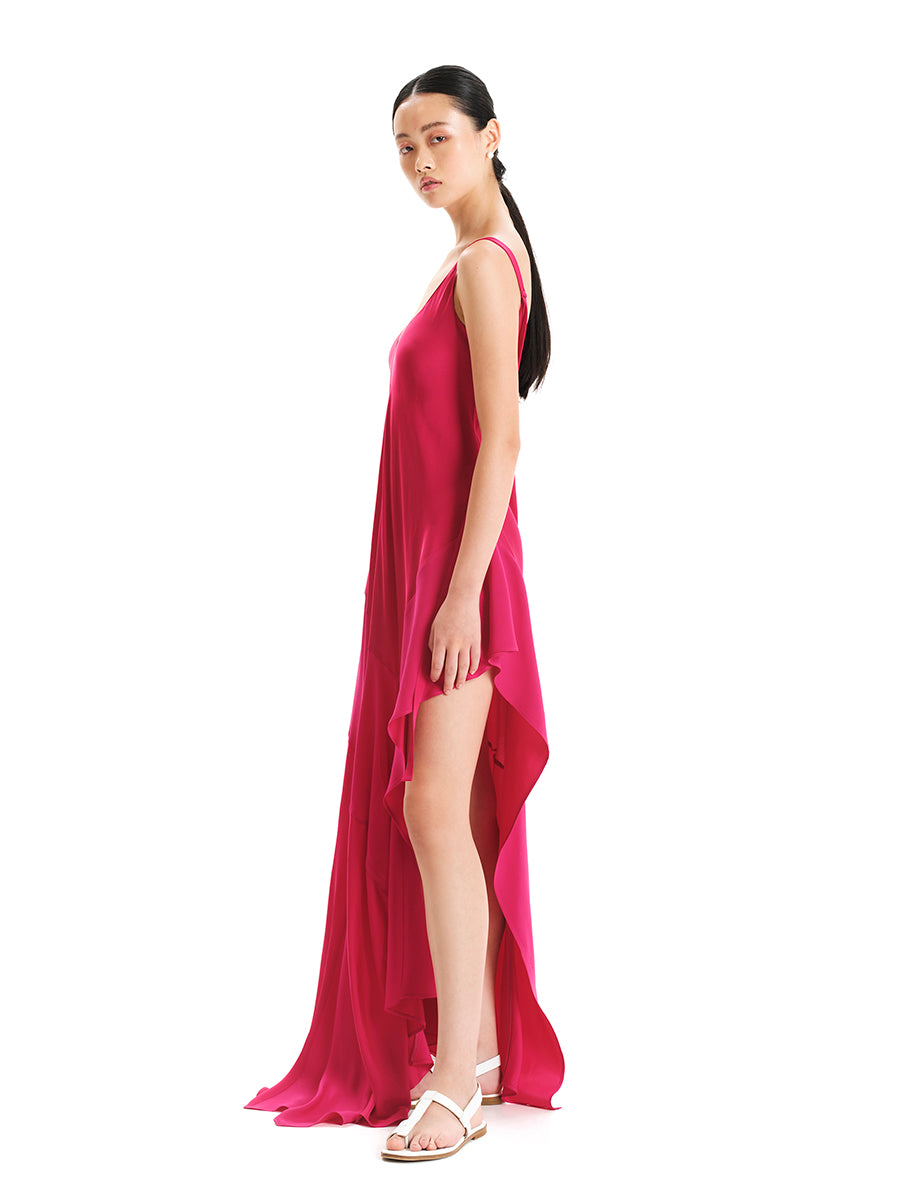 Sleek Move Asymmetric Maxi Dress