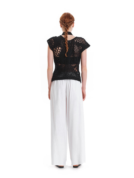 Fringed Linen Trousers