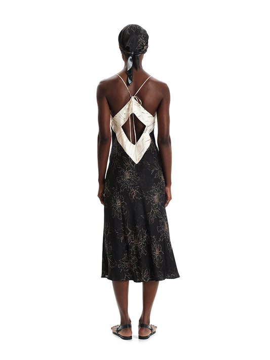 Ikebana Shape Midi Dress