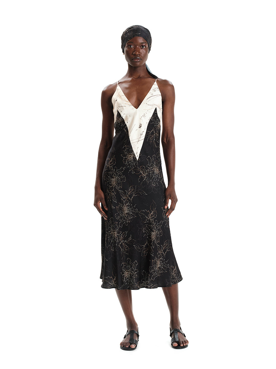 Ikebana Shape Midi Dress