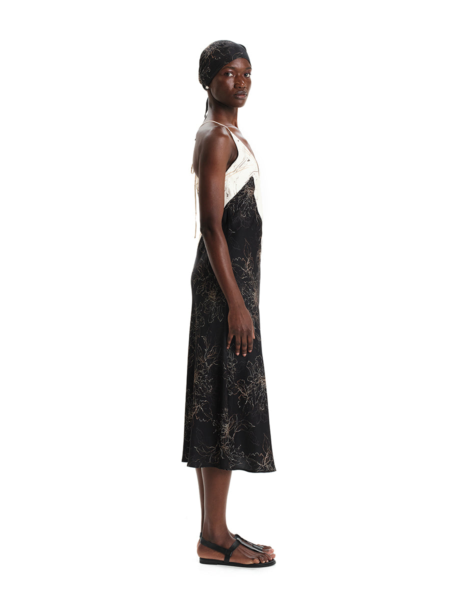 Ikebana Shape Midi Dress