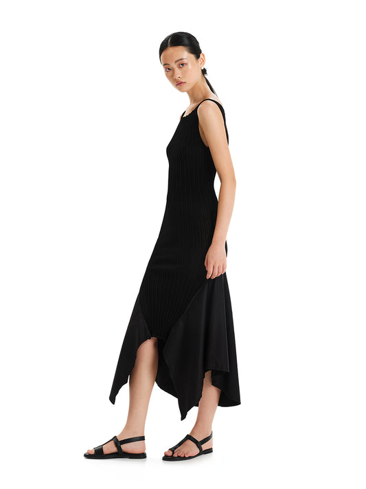 In The Flow Knit Asymmetric Dress