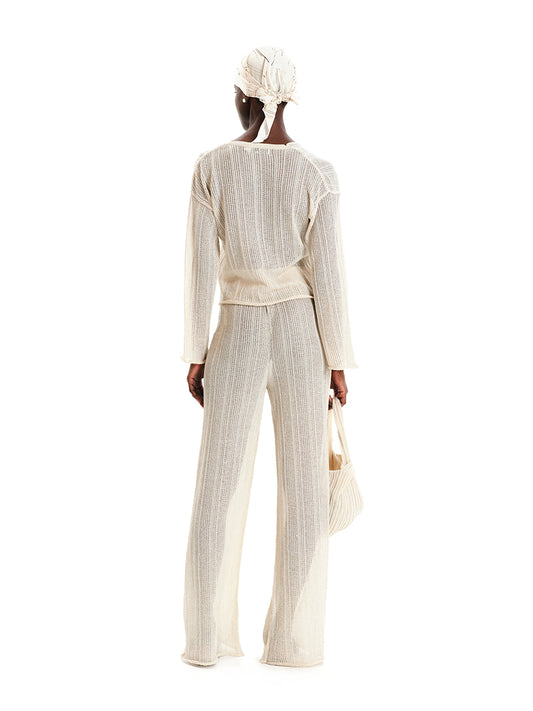 Shimmering Water Knit Trousers