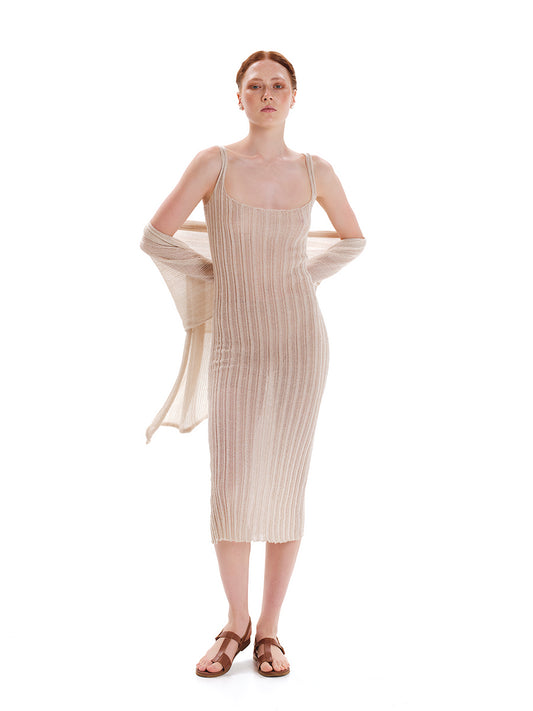 Shimmering Water Maxi Knit Dress