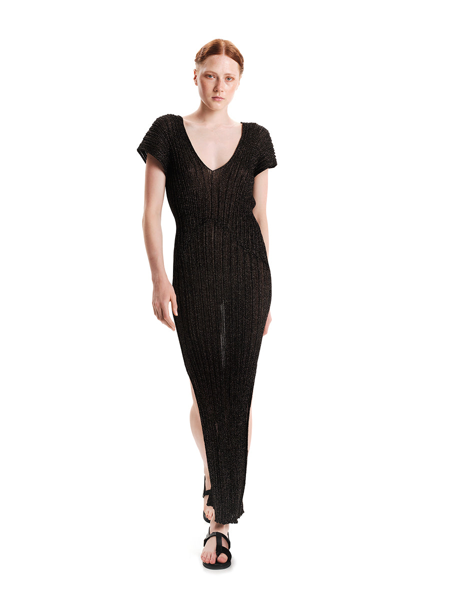 Shimmering Water Maxi Knit Dress