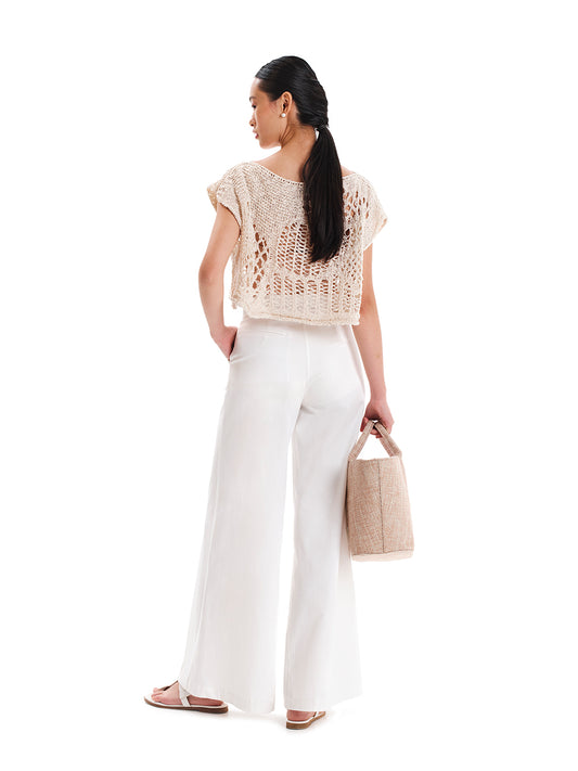 Nature Textures Boxy Knit Top