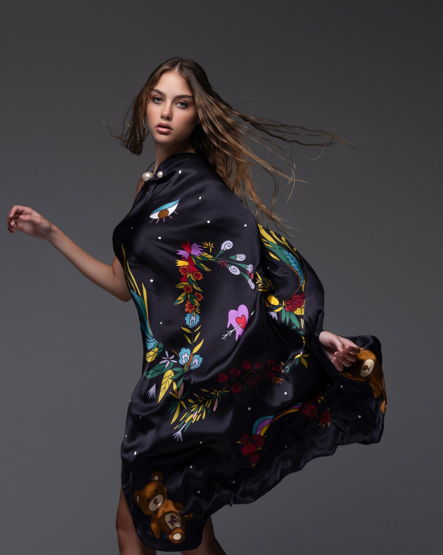 Amor Vincit Omnia silk scarf