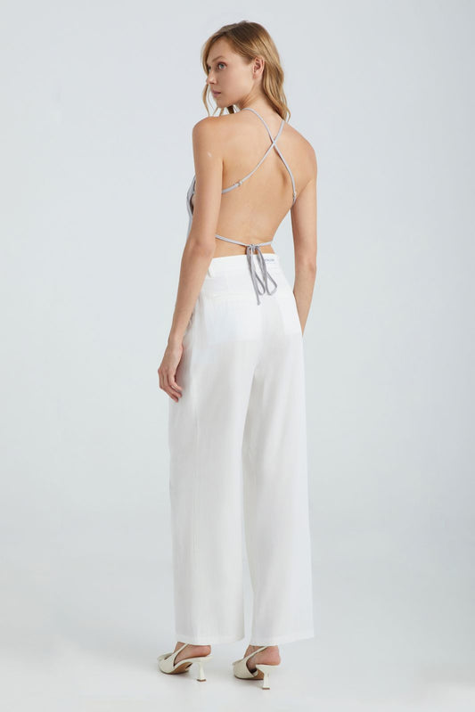 Bliss Grey Backless Top