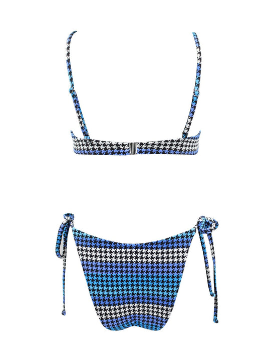 Cup blue plaid Bikini