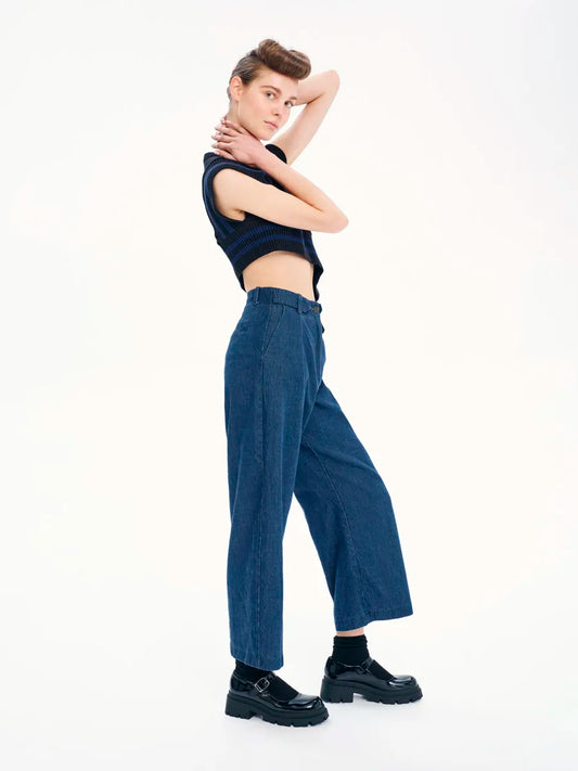 Intricately Crafted Sleeveless Asymmetric Top