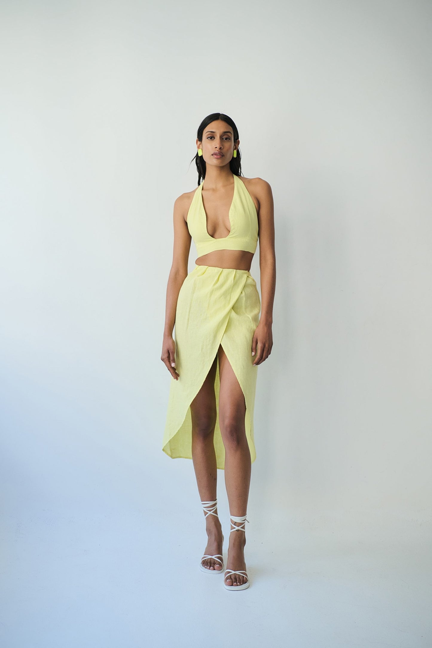 Linen Wrap Skirt