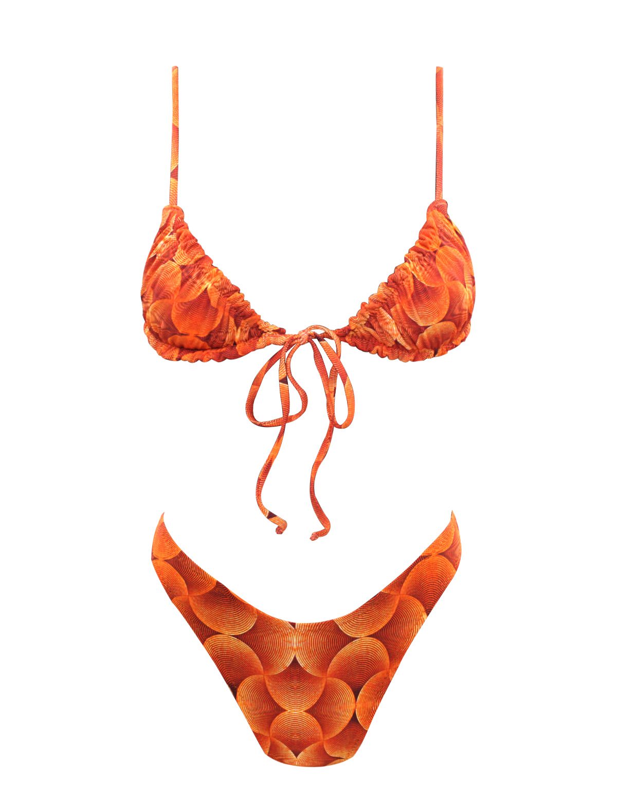 Ruched seashell bralette Bikini