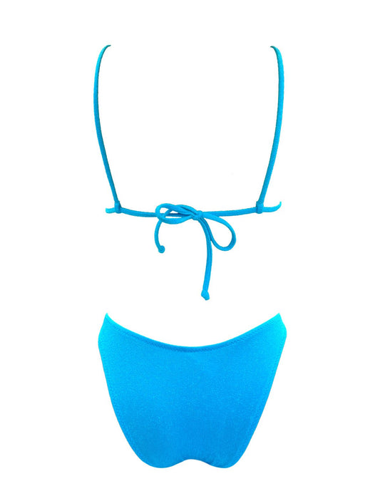 Ruched sky blue bralette Bikini