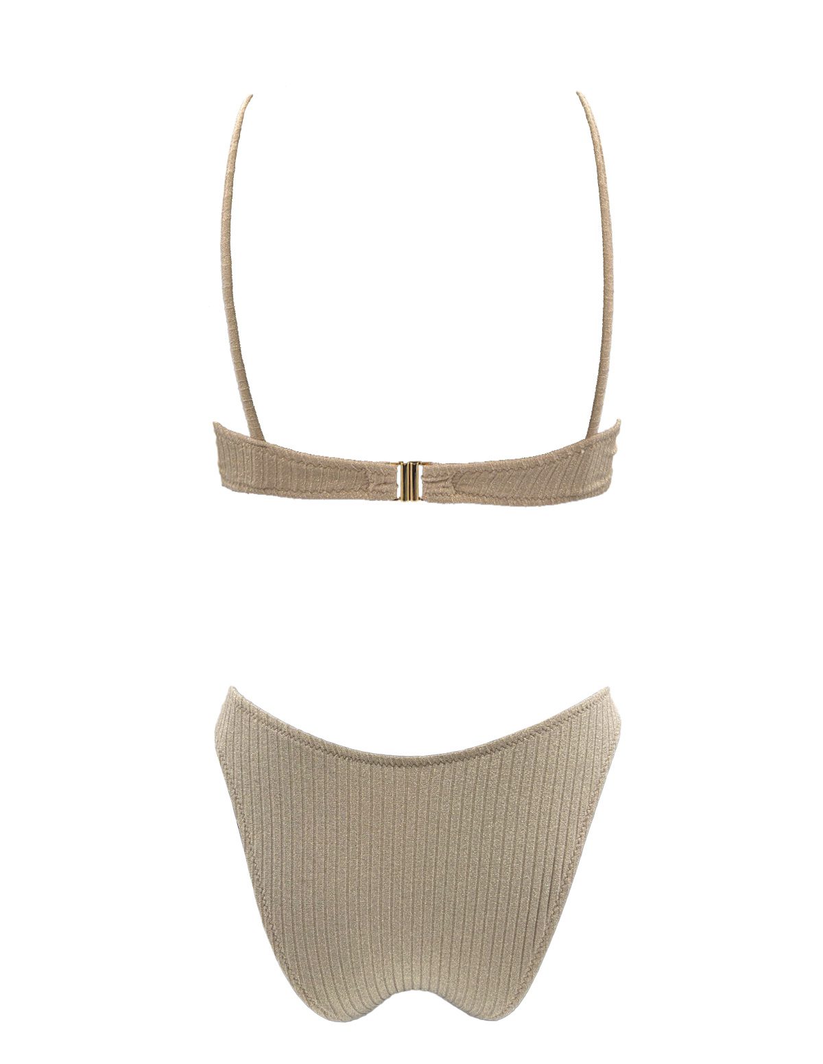 Ruched golden underwire Bikini