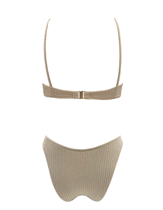 Ruched golden underwire Bikini