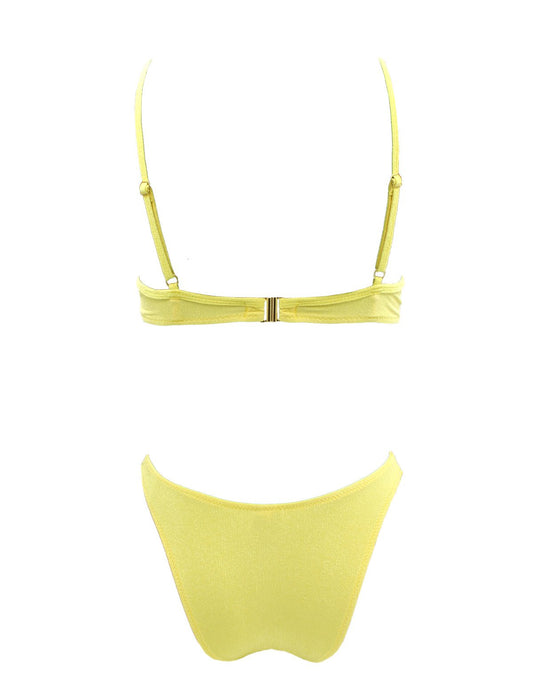 Ruffled lemon underwire Bikini