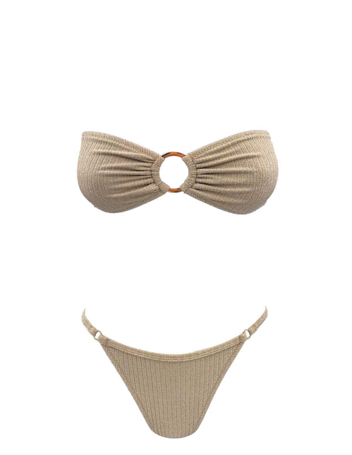 Strapless golden Bikini