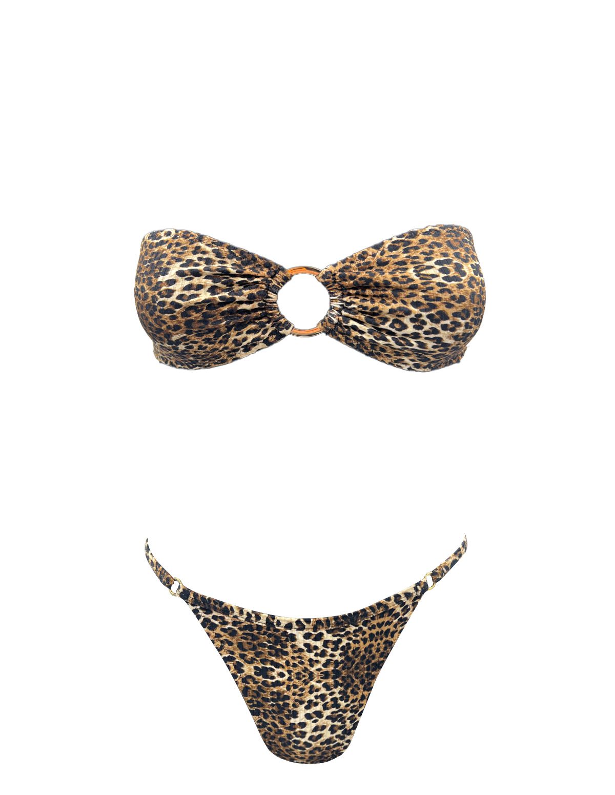 Strapless leopard Bikini