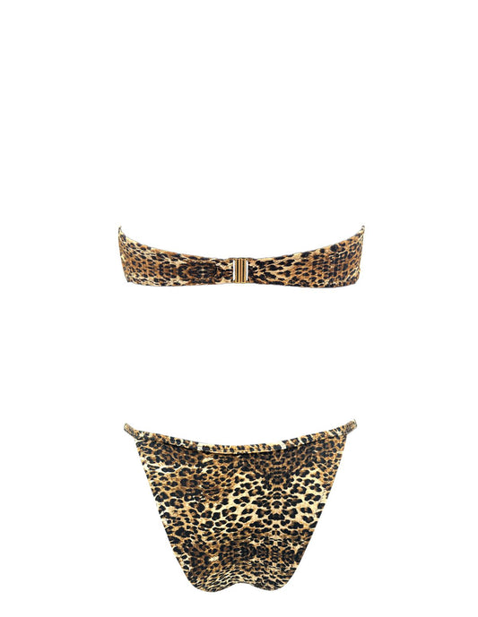 Strapless leopard Bikini