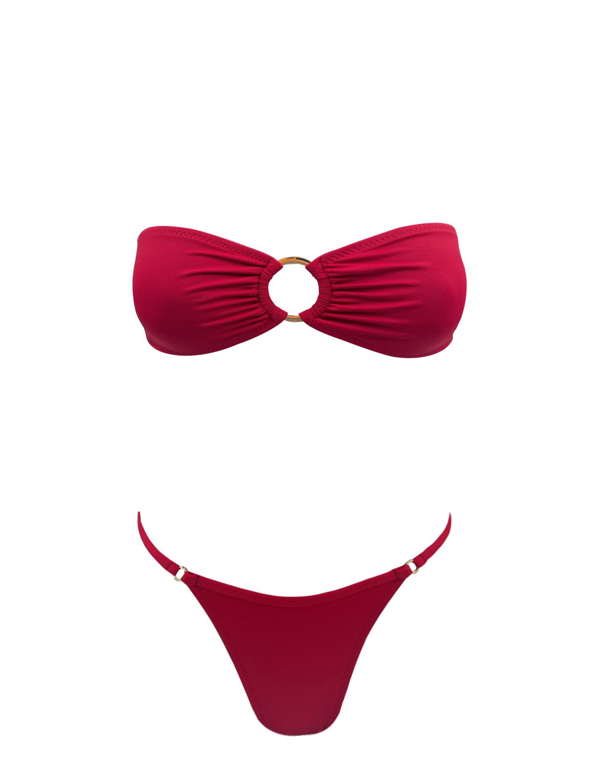 Strapless merlot Bikini
