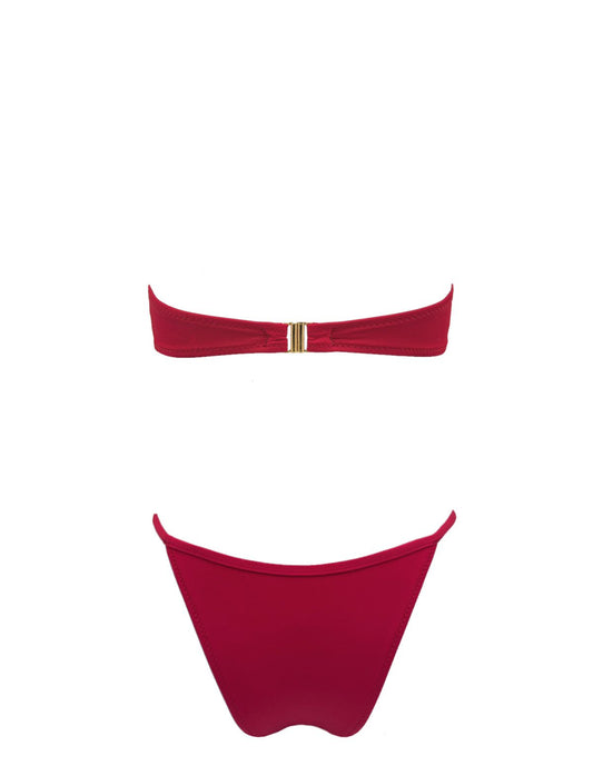 Strapless merlot Bikini