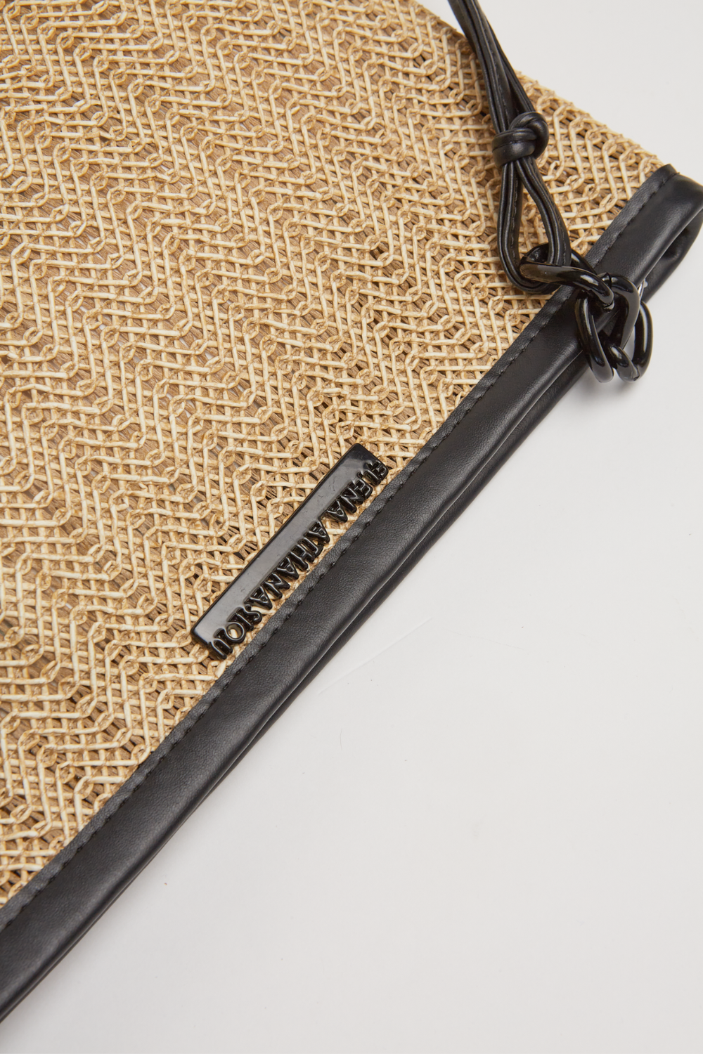 Natural Straw Beige Clutch
