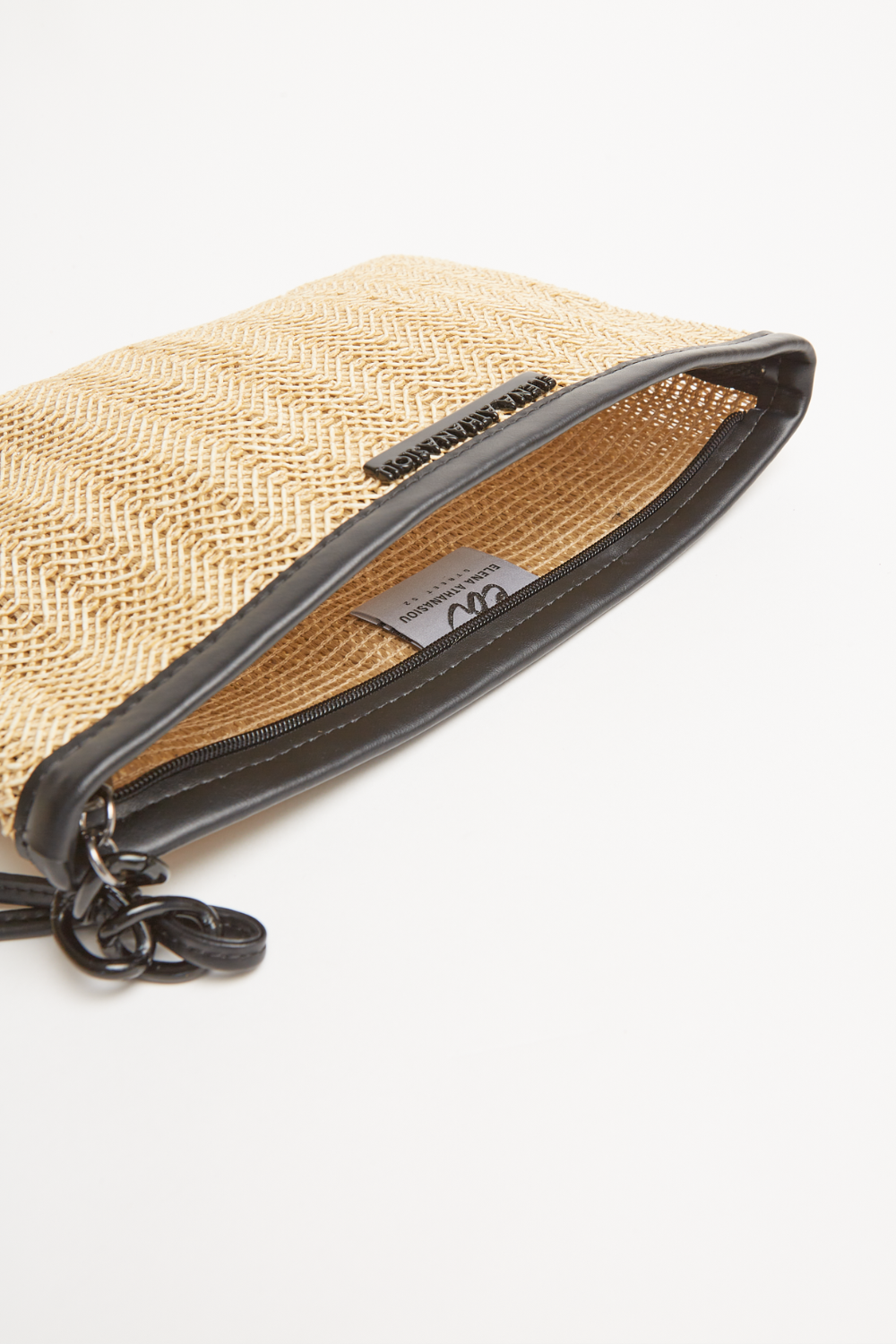 Natural Straw Beige Clutch