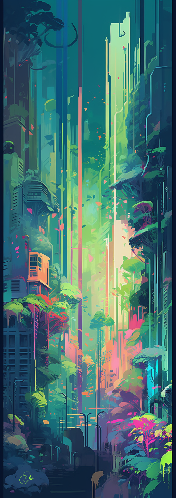 Urban Jungle silk shawl