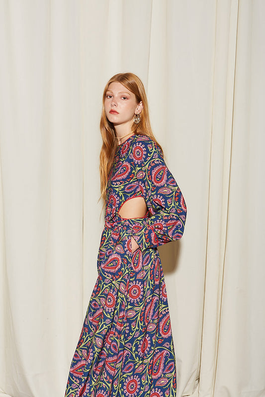 Vivienne Printed Cut-Out dress