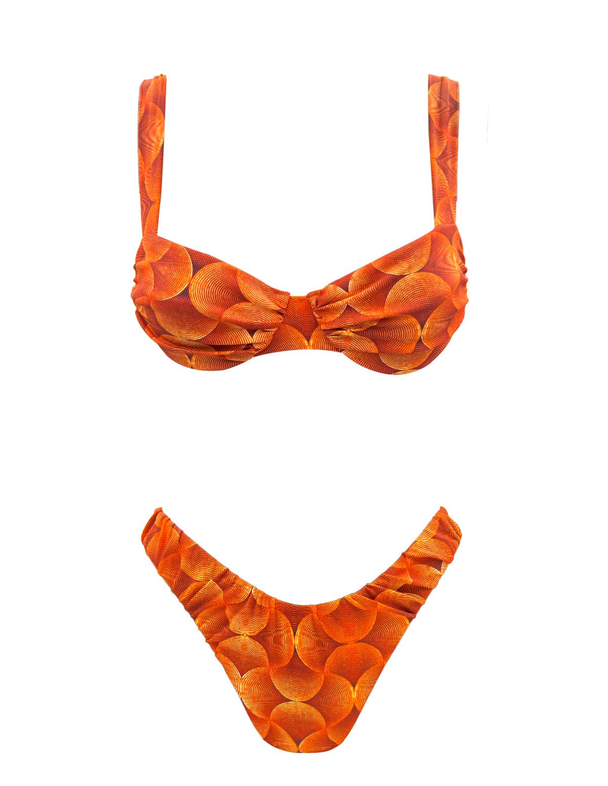 Wire with ruched bottom Bikini